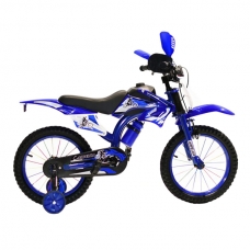 Детский велосипед 16" 4-6 лет Мотоцикл 16 Синий