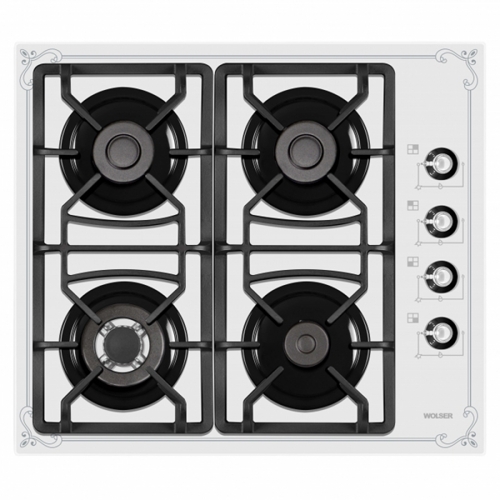 Встраиваемая газовая поверхность Wolser WL-F 6401 GT IC White Rustic