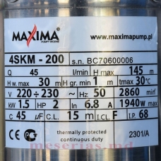 Глубинный скважинный насос 1.9 кВт Maxima 4SKM-200