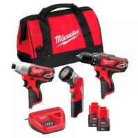 Set de instrumente cu acumulator Milwaukee M12 BPP3A-202B
