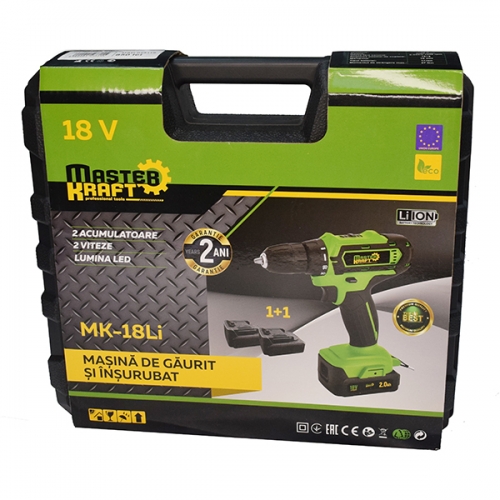 Шуруповерт аккумуляторный Master Kraft MK-18Li Шуруповерт аккумуляторный Master Kraft MK-18Li