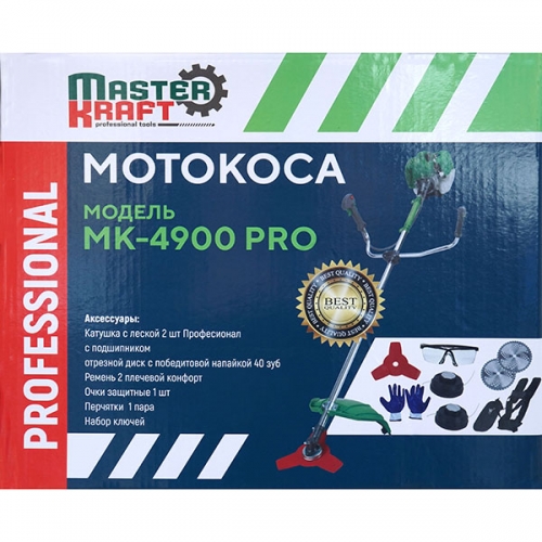 Мотокоса 4,9 кВт Master Kraft MK-4900 PRO