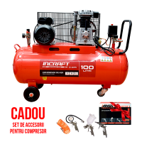 Компрессор 100л 3л.с., 1 цилиндр INCRAFT CS-100FU (масляный)