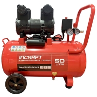 Компрессор 50л 1.5кВт, 2 цилиндра INCRAFT CU-1500-SL (безмасляный)