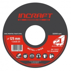 Disc de tăiere metal 125x1,2x22,23 mm INCRAFT