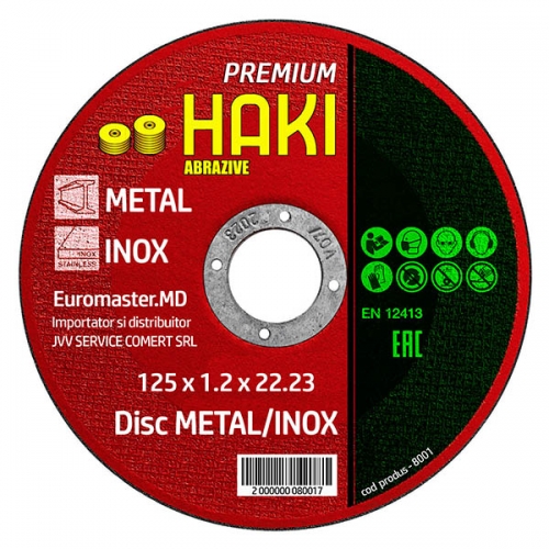 Диск отрезной по металлу 125x1.2мм HAKI 8001