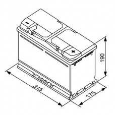 Аккумулятор 12V 80AH 740A Bosch S4 Silver 0092S40110