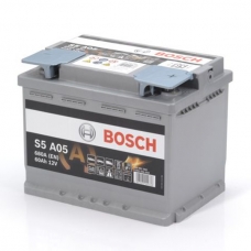 Аккумулятор 12V 60AH 680A Bosch S5 A05 AGM 0092S5A050