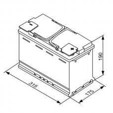 Аккумулятор 12V 80AH 800A Bosch S5 A11 AGM 0092S5A110