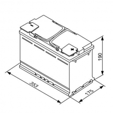 Аккумулятор 12V 95AH 850A Bosch S5 A13 AGM 0092S5A130