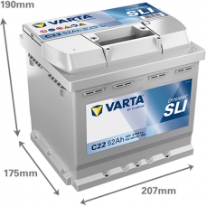 Аккумулятор 12V 52AH 470A(EN) Varta Dynamic SLI S4 002 (552 400 047)