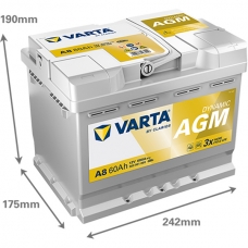 Аккумулятор 12V 60AH 680A Varta Dynamic AGM S6 005 AGM (560 901 068)