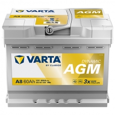 Аккумулятор 12V 60AH 680A Varta Dynamic AGM S6 005 AGM (560 901 068)