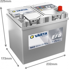 Аккумулятор 12V 65AH 650A(JIS) Varta Dynamic EFB S4 024 (565 501 065)