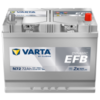 Аккумулятор 12V 72AH 760A(JIS) Varta Dynamic EFB S4 026 (572 501 076)