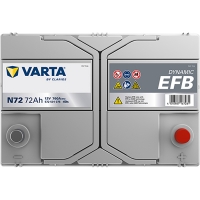 Аккумулятор 12V 72AH 760A(JIS) Varta Dynamic EFB S4 026 (572 501 076)