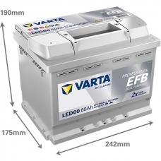 Аккумулятор 12V 60AH 640A(EN) Varta Professional EFB Dual Purpose S6 005 (932 060 064)