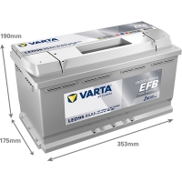 Аккумулятор 12V 95AH 850A(EN) Varta Professional Dynamic EFB Dual Purpose S6 013 (932 095 085)