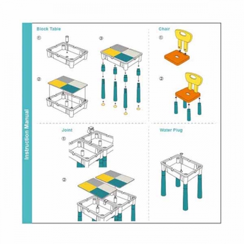 Столик игровой со стулом Sluban Table Building Bricks 9in1 (B0788)