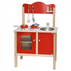 Игровая кухня Viga Red Kitchen with Accessories 50384