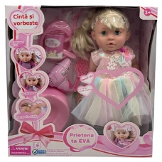 Кукла EVA 40см с аксессуарами, говорит по-румынски (32461)