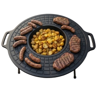 Диск-сковорода гриль чугунная 49 см