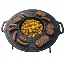 Диск-сковорода гриль чугунная 49 см
