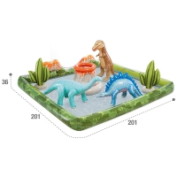 Надувной игровой центр 410 л, 201x201x36 см Intex Дино