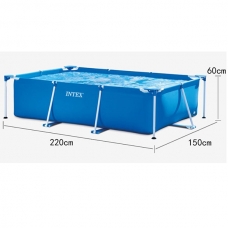 Piscină 1622 l, 220x150x60 cm Intex Rectangular Frame