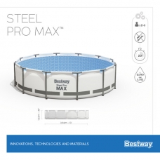 Piscină 12690 l, 396x122 cm Bestway Steel Pro Max