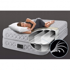 Надувная кровать Velur 152x203x51 см, со встроенным насосом, Intex Deluxe
