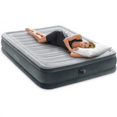 Надувная кровать 137x191x33 см, co встр. насосом, Intex Velur Comfort-Plush