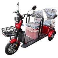 Трёхколёсный электроскутер двухместный 1500W 72V MINSK ELECTRO (Красный)