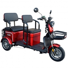 Трёхколёсный электроскутер двухместный 1500W 72V MINSK ELECTRO (Красный)