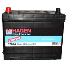 Аккумулятор 12V 70Ah 540A Hagen 57024 Starter