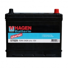 Аккумулятор 12V 70Ah 540A Hagen 57029 Starter