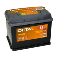 Аккумулятор 12V 62Ah 540A Deta DB620 Power