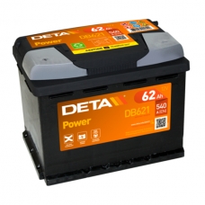 Аккумулятор 12V 62Ah 540A Deta DB621 Power