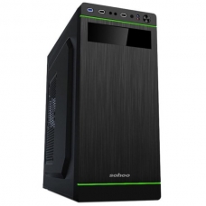 PC Carcasă Sohoo 5907BG 500W Black/Green