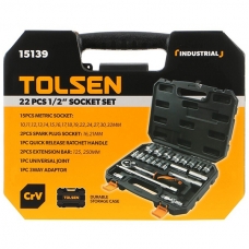 Set de chei tubulare 22 buc 1/2" Tolsen 15139