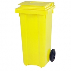 Контейнер 120 л мусорный, желтый