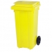 Coș de gunoi 120 l, galben
