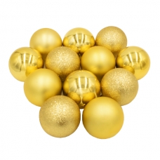 XM2143 Набор ёлочных шаров 12 шт (золотистые)