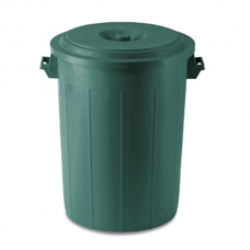 Урна мусорная с крышкой 70 л, зеленый